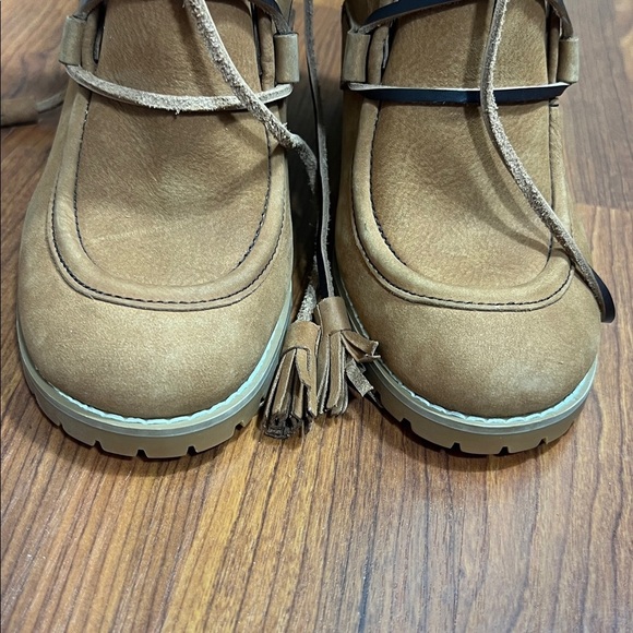 See by Chloe Sz 39(8.5 US) Suede Heeled Booties with Cable Knit Accent Tan/Brown - Picture 8 of 12